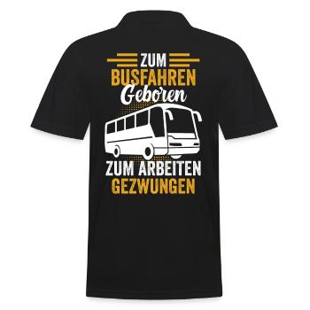 Bus Busfahrer Reisebus Omnibus Schulbus Lustig - Männer Poloshirt - Schwarz - Hinten - Kai (181cm)