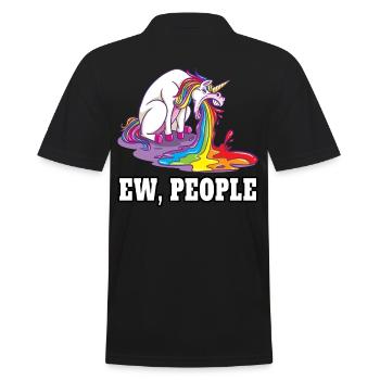 Ew People Licorne - Polo Homme - noir - Dos - Kai (181cm)