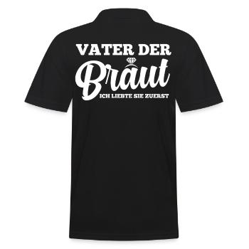 Vater Der Braut Heirat Hochzeit Junggesellinnenabs - Männer Poloshirt - Schwarz - Hinten - Kai (181cm)