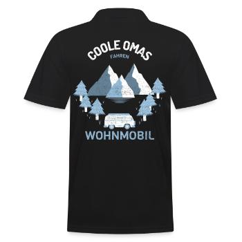 Coole Omas fahren Wohnmobil - Men's Polo Shirt - black - Back - Kai (181cm)