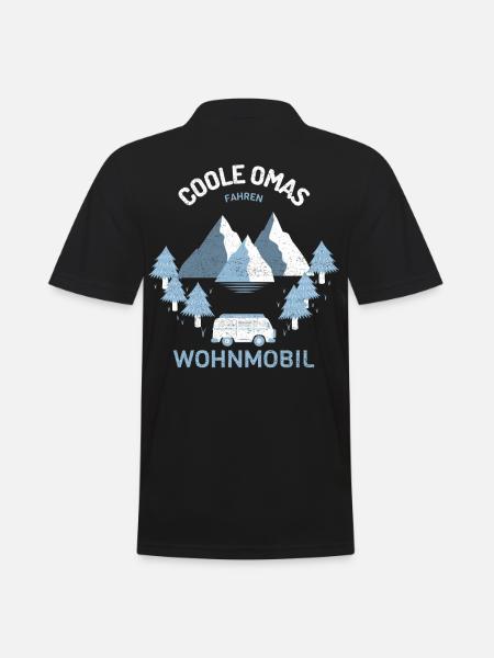 Coole Omas fahren Wohnmobil - Men's Polo Shirt - black