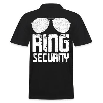 Ring Security Ringträger Heiraten Verlobung Heirat - Männer Poloshirt - Schwarz - Hinten - Kai (181cm)