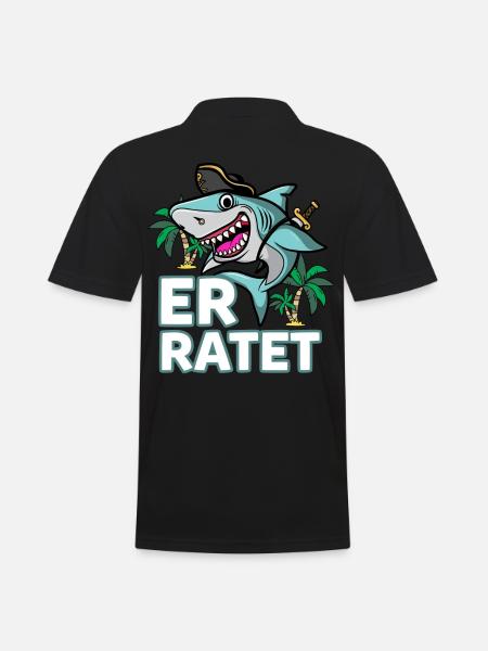 Hai Junggesellenabschied Heirat Hochzeit Bräutigam - Männer Poloshirt - Schwarz
