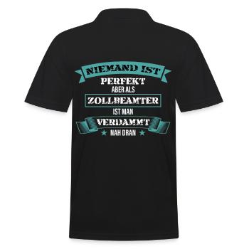 Zoll Zollbeamter Geschenk Zollamt - Männer Poloshirt - Schwarz - Hinten - Kai (181cm)