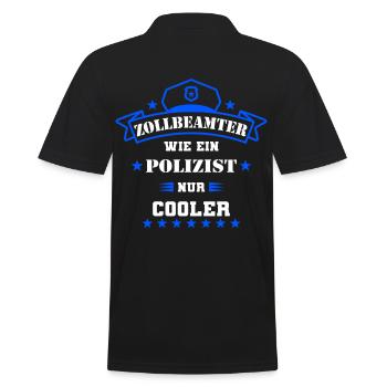 Zoll Zollbeamter Geschenk Zollamt perfekt - Männer Poloshirt - Schwarz - Hinten - Kai (181cm)
