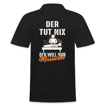 Physiotherapeut Massieren Masseur Physio Physiothe - Männer Poloshirt - Schwarz - Hinten - Kai (181cm)