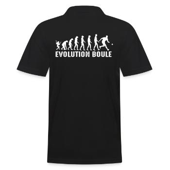 Boule Evolution Boulespieler Petanque Geschenk - Männer Poloshirt - Schwarz - Hinten - Kai (181cm)