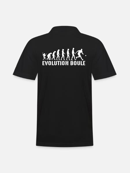 Boule Evolution Boulespieler Petanque Geschenk - Männer Poloshirt - Schwarz