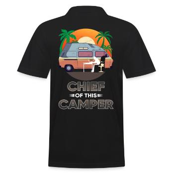 Cadeau de caravane cadeau de campeur - Polo Homme - noir - Dos - Kai (181cm)