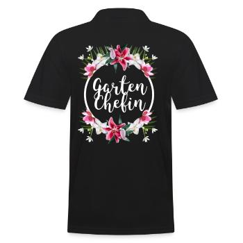 Garden Boss Gardener Fleurs Cadeau de retraite - Polo Homme - noir - Dos - Kai (181cm)