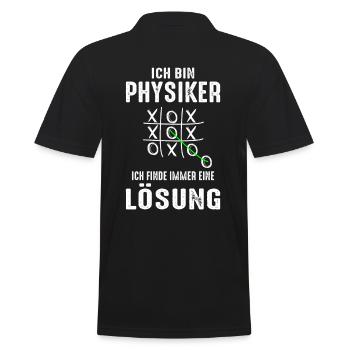 Physiker Physik Mathematik Wissenschaft Lustig - Männer Poloshirt - Schwarz - Hinten - Kai (181cm)