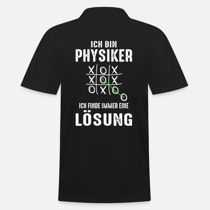 Physiker Physik Mathematik Wissenschaft Lustig - Männer Poloshirt - Schwarz