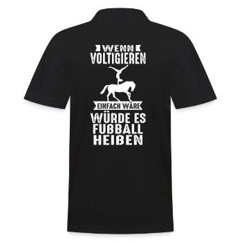 Voltigieren Volti Pferdesport Voltigier Voltigierp - Männer Poloshirt - Schwarz - Hinten - Kai (181cm)