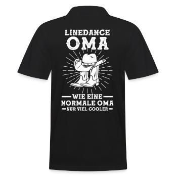Line Dance Großmutter Tänzerin Country Western Oma - Männer Poloshirt - Schwarz - Hinten - Kai (181cm)
