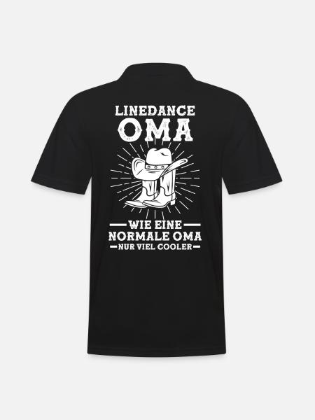 Line Dance Großmutter Tänzerin Country Western Oma - Männer Poloshirt - Schwarz