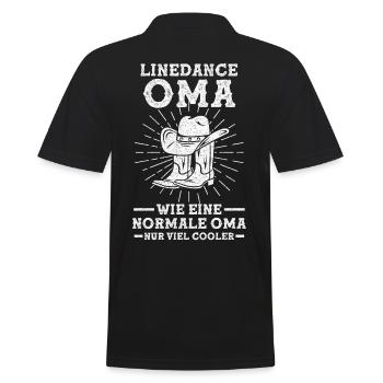 Line Dance Großmutter Tänzerin Country Western Oma - Männer Poloshirt - Schwarz - Hinten - Kai (181cm)