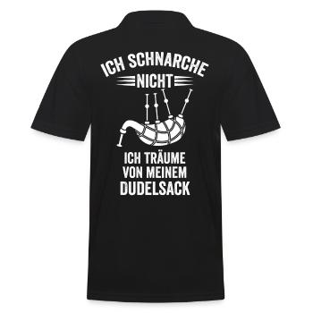 Dudelsack Instrument Sackpfeife Dudelsackspieler B - Männer Poloshirt - Schwarz - Hinten - Kai (181cm)