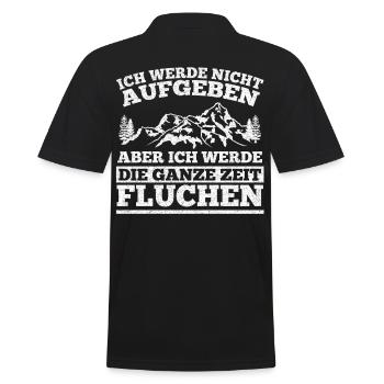 Wandern Wandersport Wanderweg Wanderteam Lustig - Männer Poloshirt - Schwarz - Hinten - Kai (181cm)