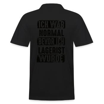 Lagerist Retro Lagerarbeiter Lager Logistik Logist - Männer Poloshirt - Schwarz - Hinten - Kai (181cm)