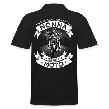 Chemise par Nonna su una moto Donna Nonna - Polo Homme - noir - Dos - Kai (181cm)