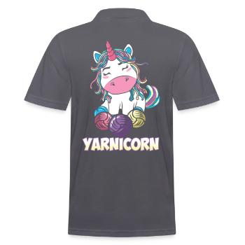 Süßes Garn Häkeln Garn Häkelgarn - Männer Poloshirt - Anthrazit - Hinten - Nico (186cm)