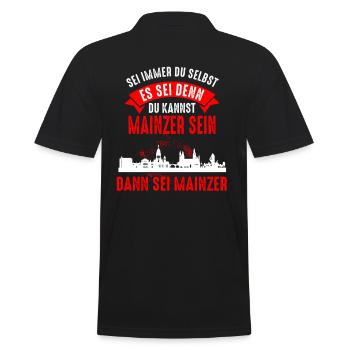 Mainz Skyline Mainzer Geschenk - Männer Poloshirt - Schwarz - Hinten - Kai (181cm)