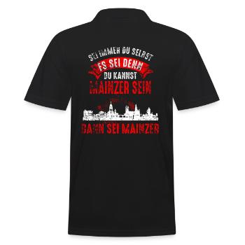 Mainz Skyline Mainzer Geschenk - Männer Poloshirt - Schwarz - Hinten - Kai (181cm)
