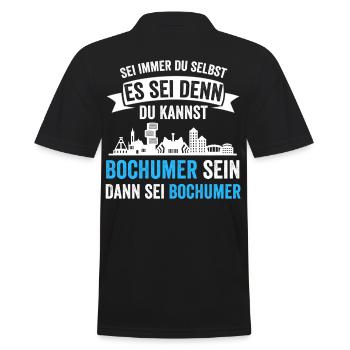 Bochum Skyline Bochumer Ruhrpott Ruhrgebiet Lustig - Männer Poloshirt - Schwarz - Hinten - Kai (181cm)