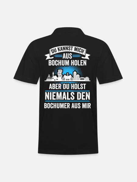 Bochum Skyline Bochumer Bergbau Ruhrpott Lustig - Männer Poloshirt - Schwarz