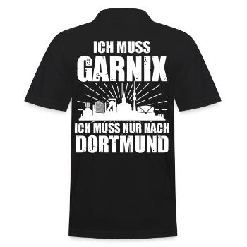 Dortmund Skyline Dortmunder Bergbau Ruhrpott - Männer Poloshirt - Schwarz - Hinten - Kai (181cm)