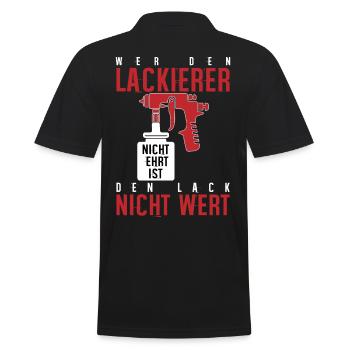 Lackierer Lack Maler Sprüh Luftdruck Geschenk - Männer Poloshirt - Schwarz - Hinten - Kai (181cm)
