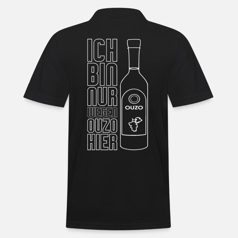 Ouzo Alkohol - Männer Poloshirt - Schwarz