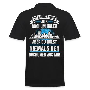 Bochum Skyline Bochumer Bergbau Ruhrpott Lustig - Männer Poloshirt - Schwarz - Hinten - Kai (181cm)