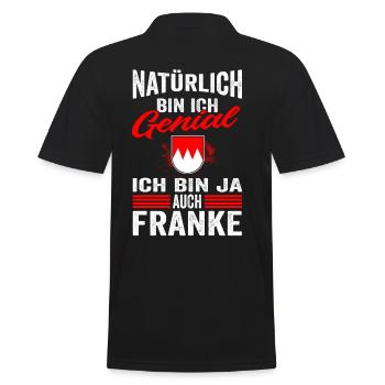 Fränkisch Franken Wappen Franke Mittelfranken Lust - Männer Poloshirt - Schwarz - Hinten - Kai (181cm)