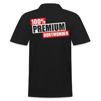 Dortmunder Dortmund Bergbau Ruhrpott Ruhrgebiet - Männer Poloshirt - Schwarz - Hinten - Kai (181cm)