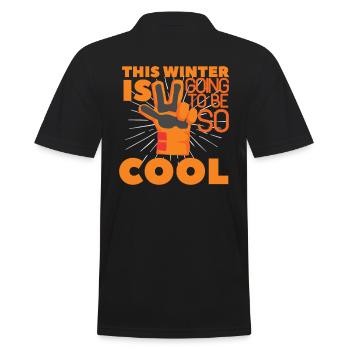Winter - Männer Poloshirt - Schwarz - Hinten - Kai (181cm)