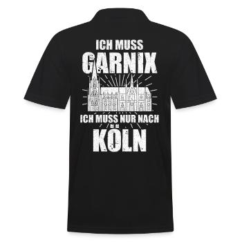 Kölner Dom Köln Karneval Jeck Kölle Alaaf Geschenk - Männer Poloshirt - Schwarz - Hinten - Kai (181cm)