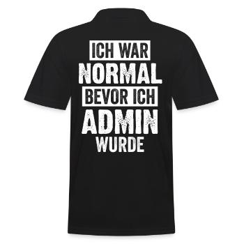 Admin Informatik Student Lustige Sprüche - Männer Poloshirt - Schwarz - Hinten - Kai (181cm)
