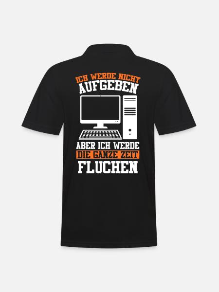 Admin Softwareentwickler Informatik Lustige Sprüch - Männer Poloshirt - Schwarz