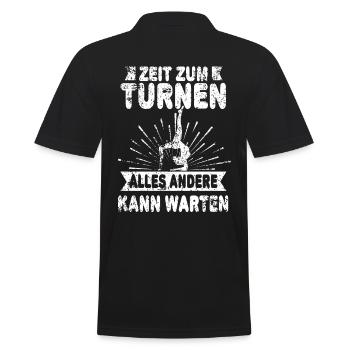 Turnen Turner Akrobat Gymnastik Turnhalle Geschenk - Männer Poloshirt - Schwarz - Hinten - Kai (181cm)