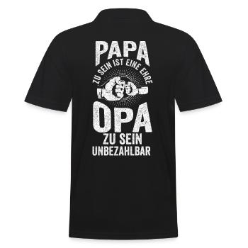 Being a dad is an honor to be grandpa is - Men's Polo Shirt - black - Back - Kai (181cm)