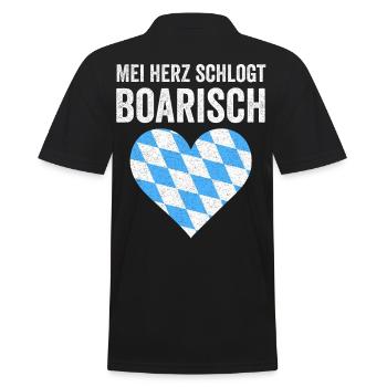Boarisch Bayern Bayer Bayerisch Bairisch Bayrisch - Männer Poloshirt - Schwarz - Hinten - Kai (181cm)