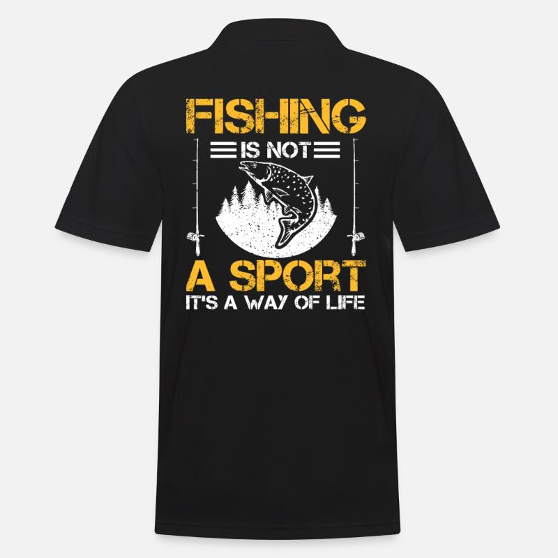 Pêcheur drôle de pêcheur - Polo Homme - noir