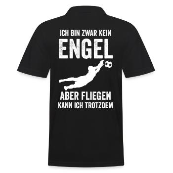 Torwart Fußballer Torwart Torwarttrainer Lustige S - Männer Poloshirt - Schwarz - Hinten - Kai (181cm)