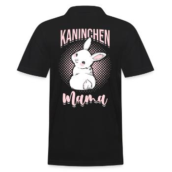 Kaninchen Mama Hase Karnickel Mutter Lustige Sprüc - Männer Poloshirt - Schwarz - Hinten - Kai (181cm)