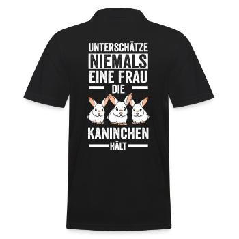 Hase Kaninchen Zwergkaninchen Häschen Geschenk - Männer Poloshirt - Schwarz - Hinten - Kai (181cm)