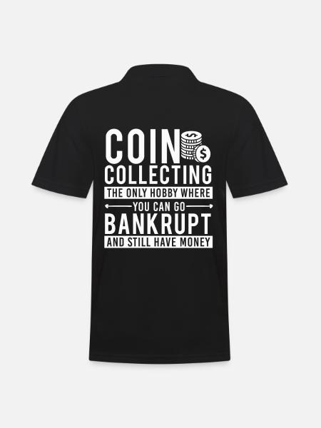 Coin Collecting Bankrupt Money - Men's Polo Shirt - black