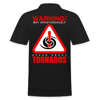 Tornado storm - Men's Polo Shirt - black - Back - Kai (181cm)