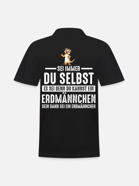 Erdmännchen Zootier Erdmännchenliebhaber Geschenk - Männer Poloshirt - Schwarz