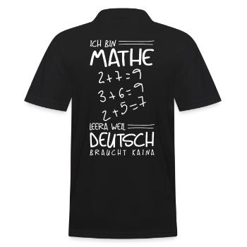 Lustiger Spruch für Mathelehrer - Männer Poloshirt - Schwarz - Hinten - Kai (181cm)